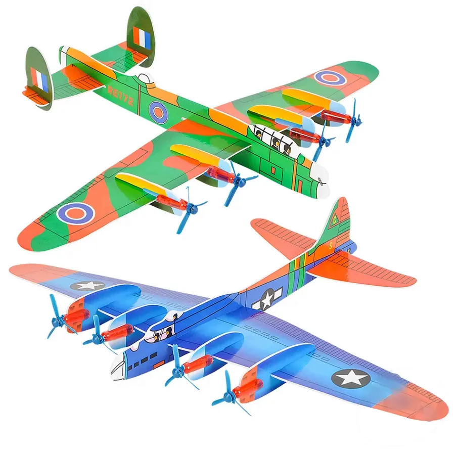 Foam Glider Planes for Kids - Giant Bomber Outdoor Toy, 17-Inch — wholesale Toys & Games by the case