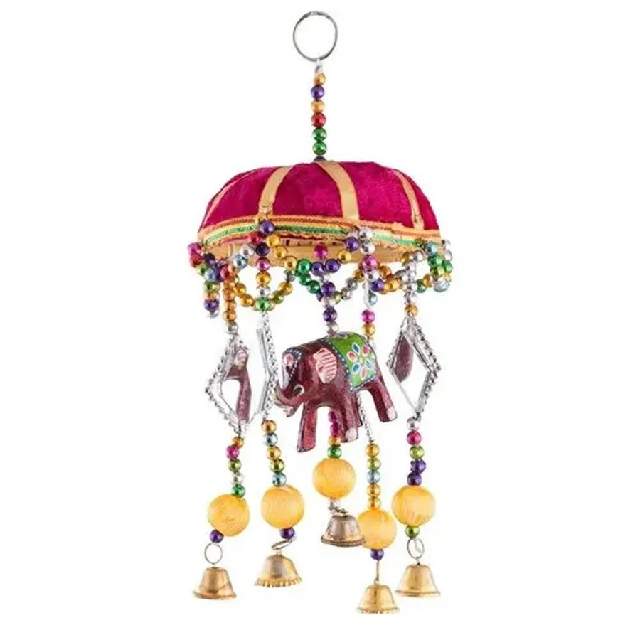 Single Hathi Ghanti Door Hanging - Whims Keeraft Home Gifts — wholesale Apparel & Accessories by the case
