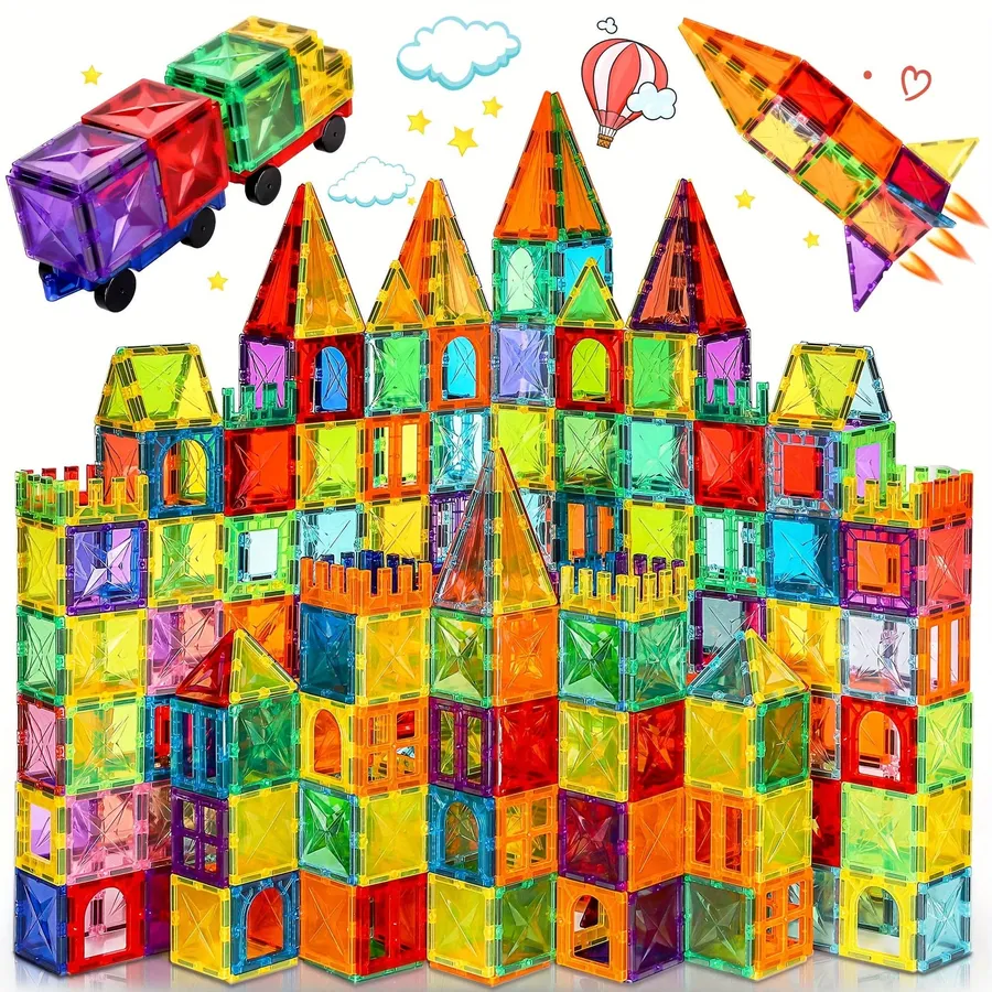 Deluxe Magnetic Tiles Building Blocks Set in bulk — wholesale Toys & Games by the case