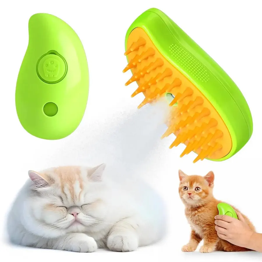 Steamy Cat Grooming Brush | Deshedding Tool — wholesale Pet by the case
