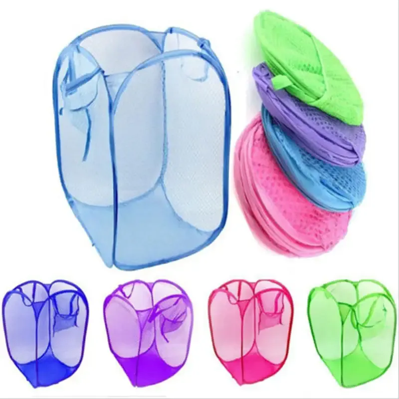 Pop-Up Mesh Laundry Basket - Collapsible Hamper, 12.6 x 20.5 in — wholesale More Wholesale Goods by the case