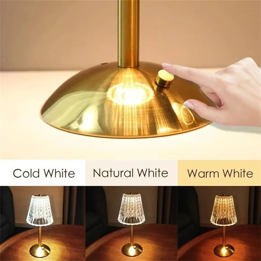 LED Touch Table Lamp – 3-Color USB Rechargeable Night Lamp — wholesale Tech & Gadgets by the case