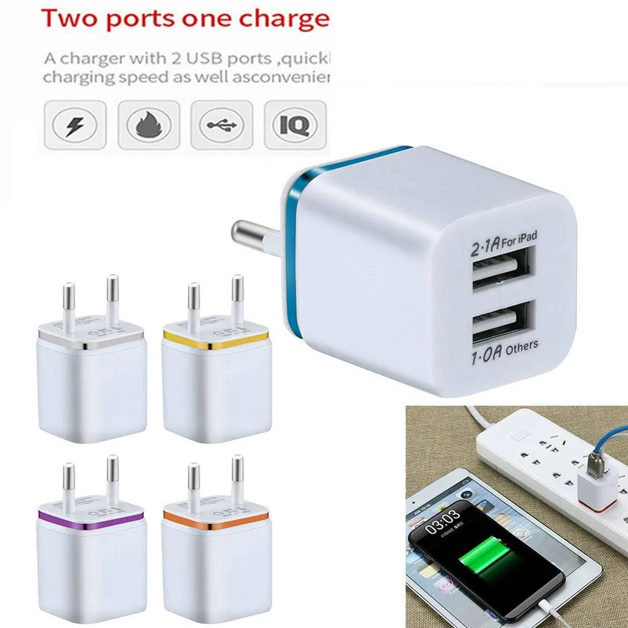 Dual USB Cell Phone Charger Plug — wholesale Tech & Gadgets by the case