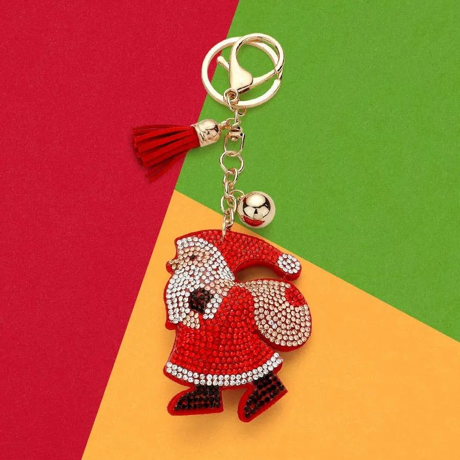 Bling Christmas Tassel Keychain — wholesale Keychains & Charms by the case