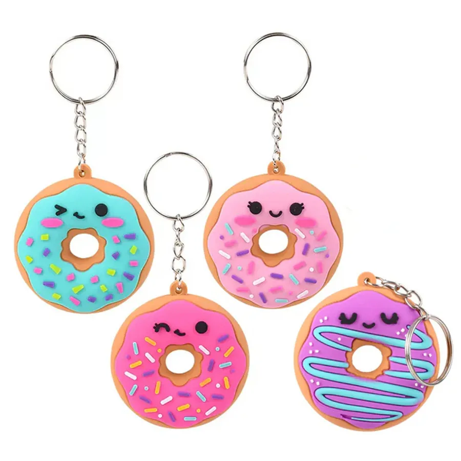 Donuts Soft Fidget Keychain Kids Toy- Assorted — wholesale Fidgets & Sensory by the case