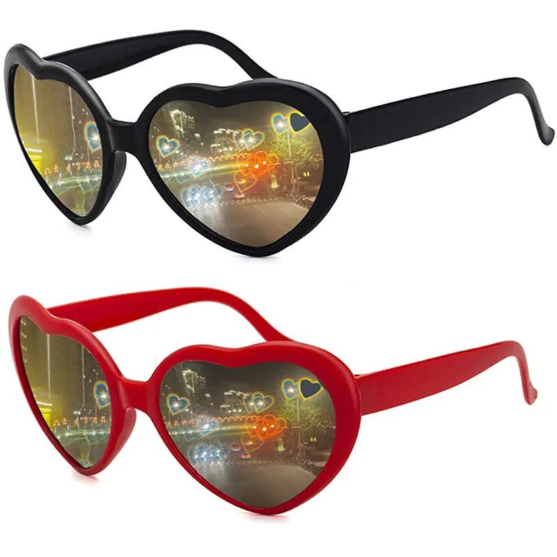 Heart Effect Diffraction Glasses | Festival Party Novelty — wholesale Party & Gifts by the case