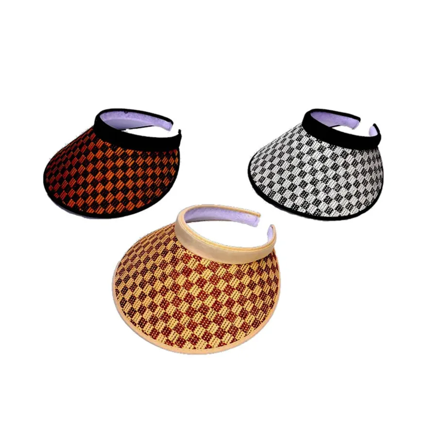 Straw Visor Caps For Women's in Bulk - Assorted — wholesale Apparel & Accessories by the case