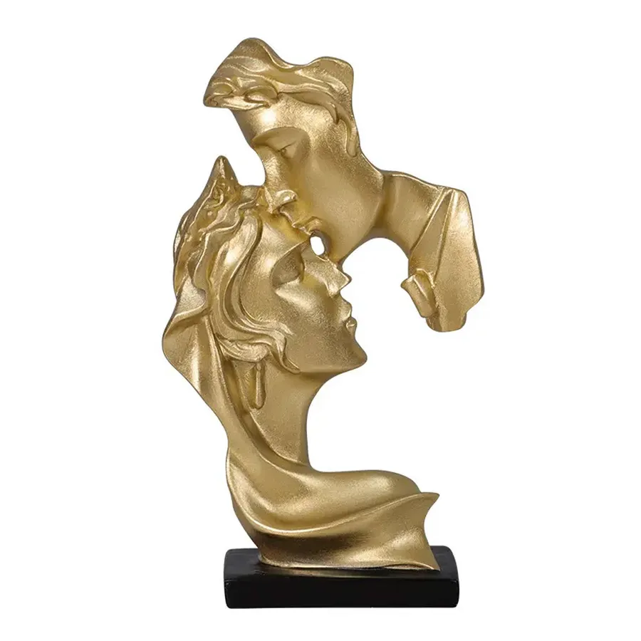 Couples Kiss Sculpture For HomeHome Décor — wholesale Home & Décor by the case