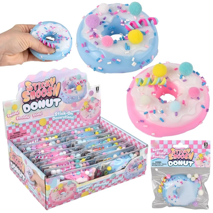 Squishy Fidget Donut Beaded Kids Toy - Assorted — wholesale Fidgets & Sensory by the case
