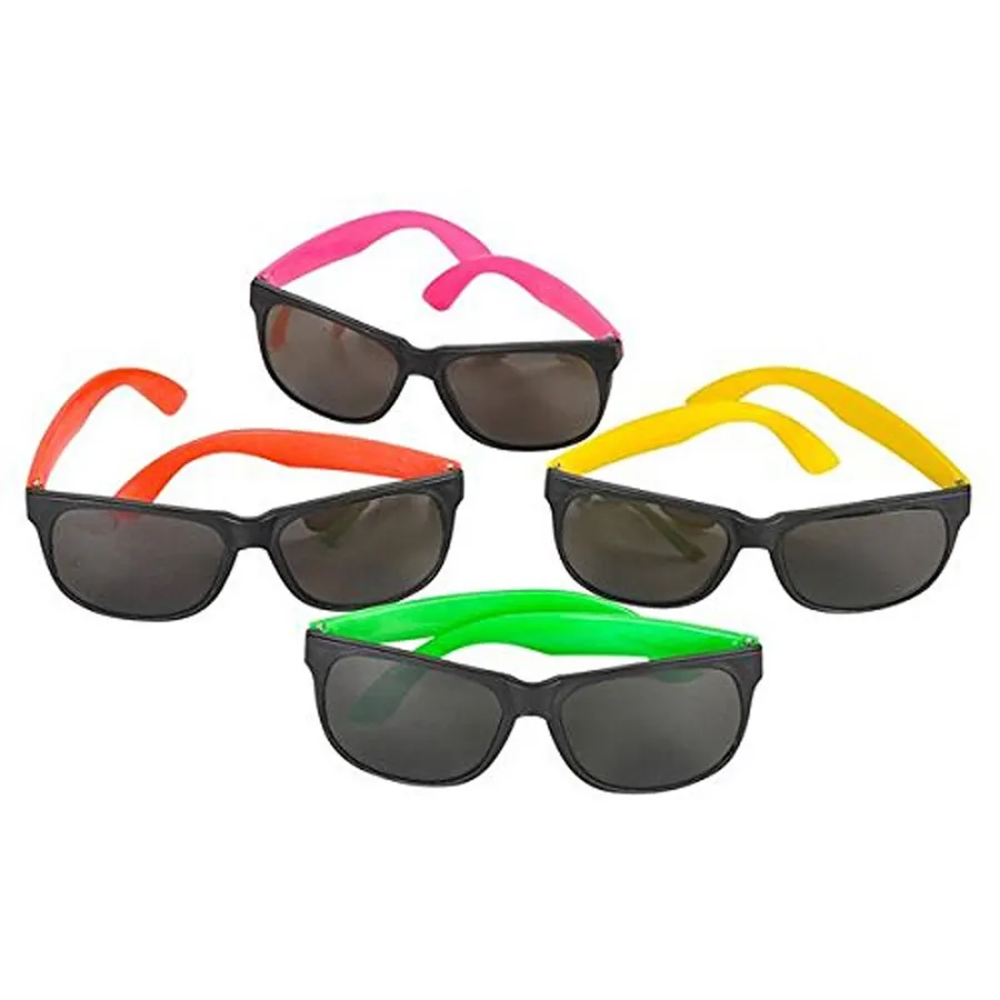 Neon Dark Lens Sunglasses For Stylish Kids - Assorted — wholesale Apparel & Accessories by the case