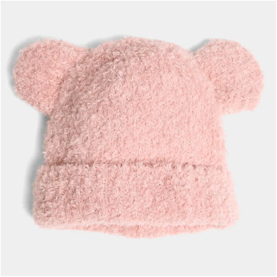 Solid Color Fuzzy Bear Ear Hat For Kids - Assorted - — wholesale Apparel & Accessories by the case