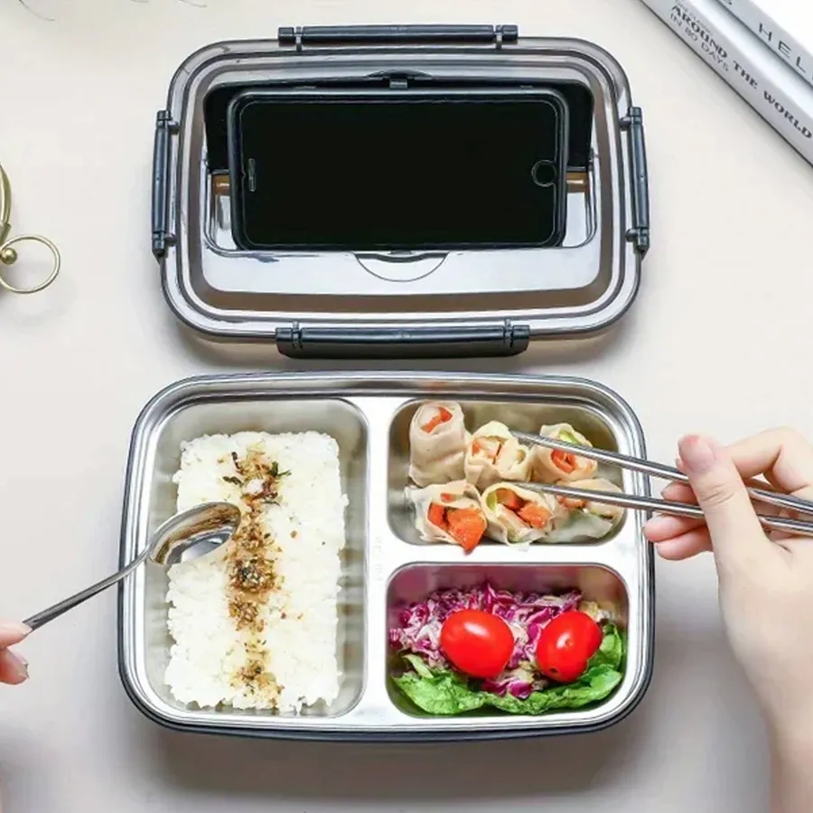 Durable Leak Proof Stainless Steel Lunch Box - Assorted — wholesale Bags & Backpacks by the case