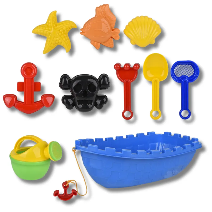 Pirate Ship Beach Kids Play Toy- 10pc/Set — wholesale Toys & Games by the case