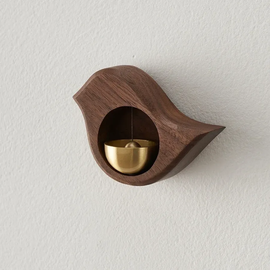 Wooden Bird Doorbell Vintage Magnetic Chime — wholesale Home & Décor by the case