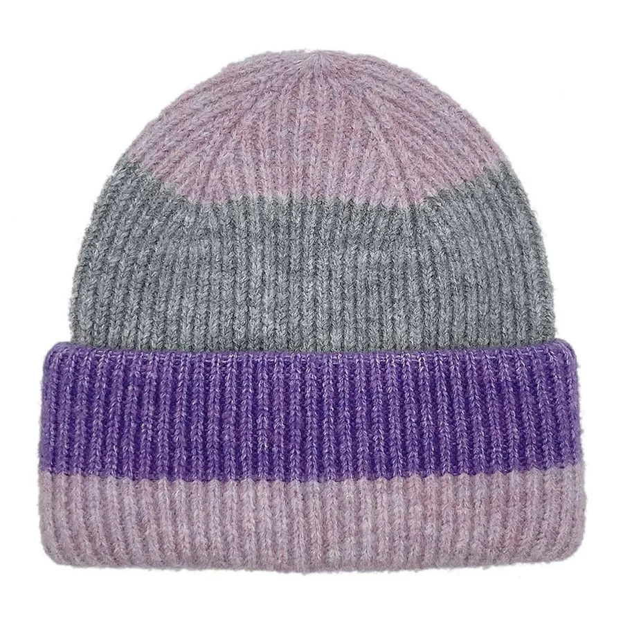 Striped Ribbed Beanie Hat - Assorted — wholesale Apparel & Accessories by the case