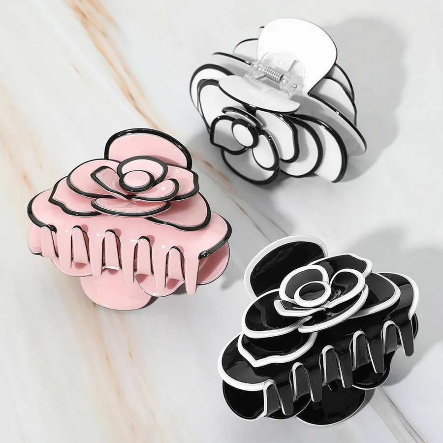 Flower Patterned Hair Claw Clip - Assorted — wholesale Apparel & Accessories by the case