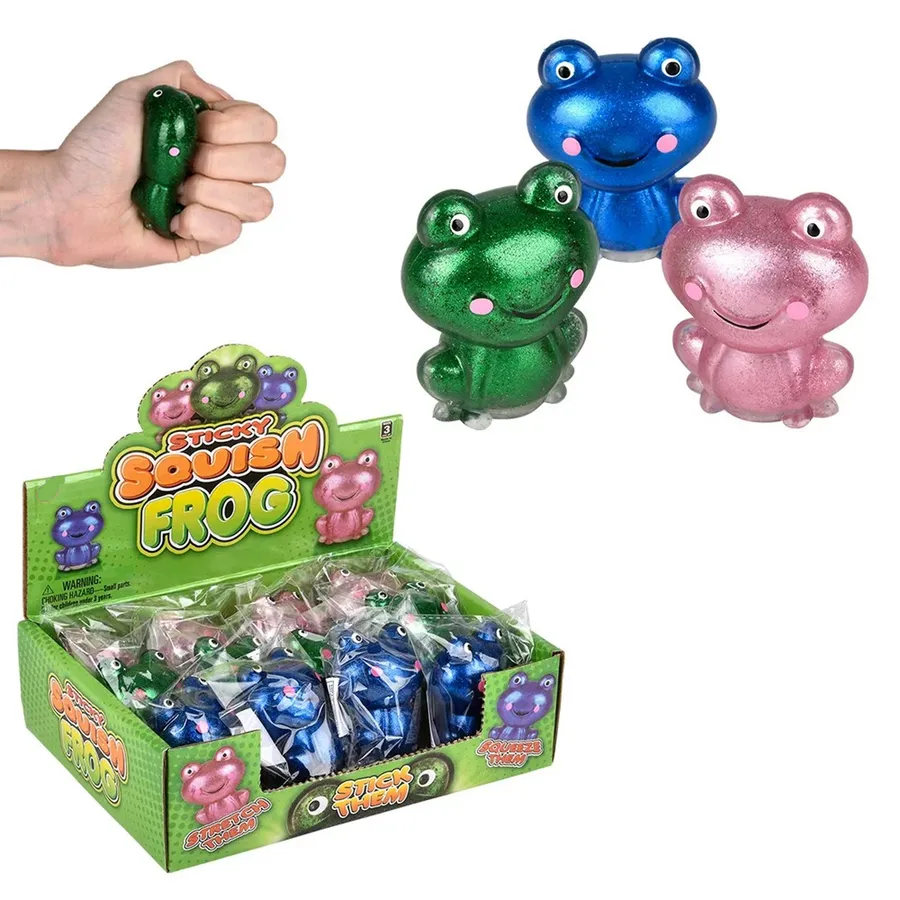 Frog Fidget Sticky Squishy Kids Toy- Assorted — wholesale Fidgets & Sensory by the case