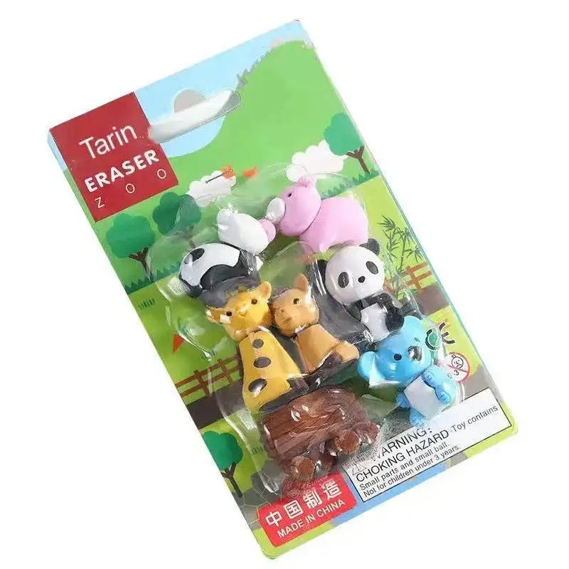 Bulk Zoo Animal Erasers - Mini Kids Novelty Erasers, 3-Pack — wholesale Stationery & Office by the case