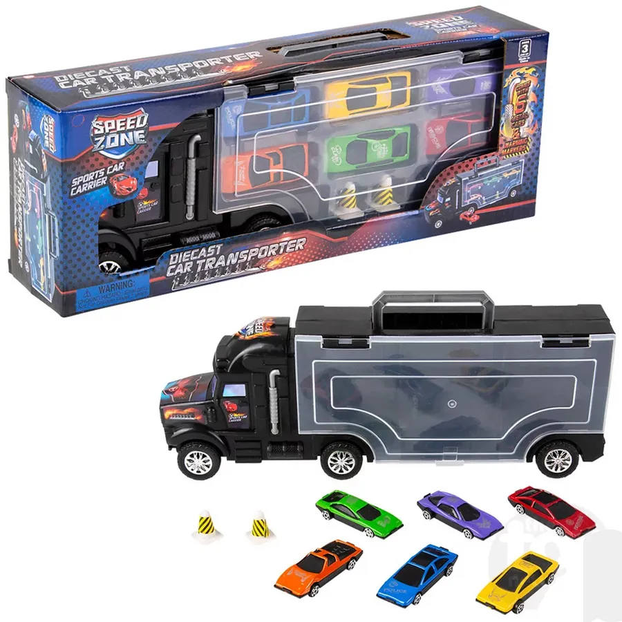 Cast Car Transporter For Kids — wholesale Toys & Games by the case