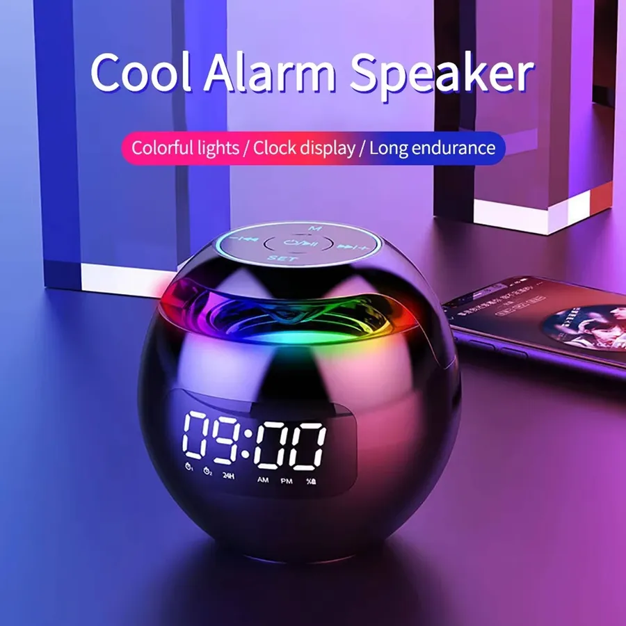 Portable Wireless Bluetooth Speaker Alarm Clock - Assorted — wholesale Tech & Gadgets by the case