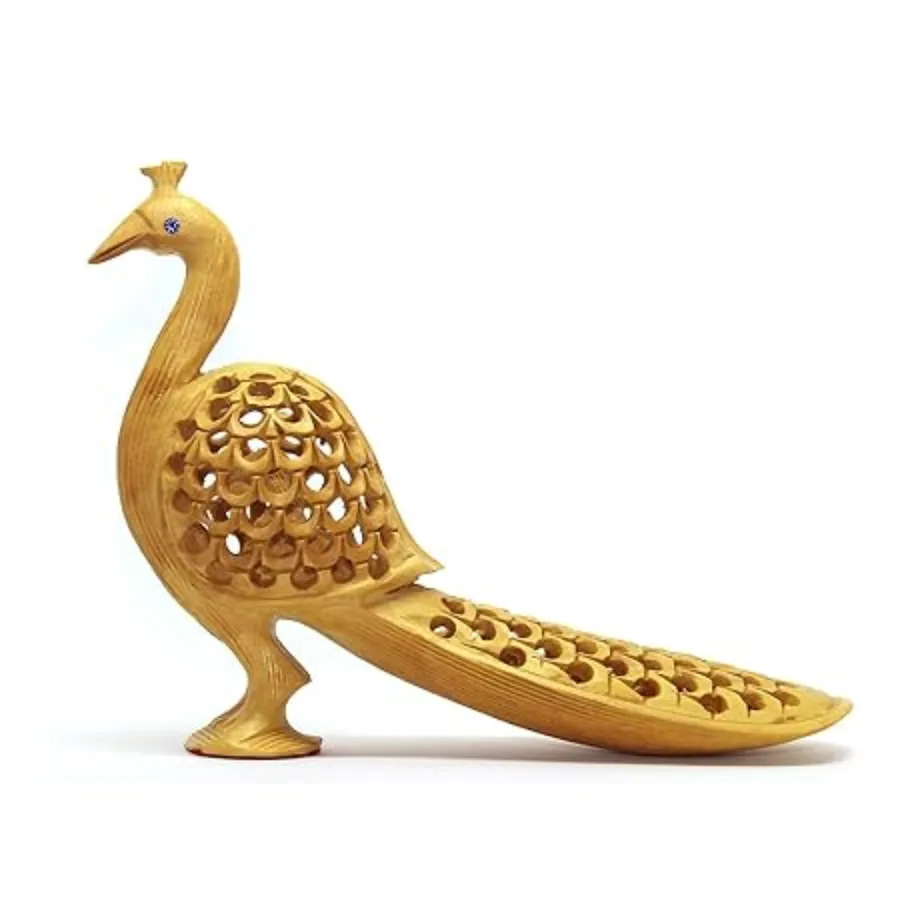 Handcrafted Wooden Peacock for Home Decore — wholesale Home & Décor by the case