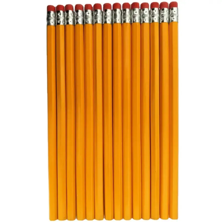 Yellow #2 Pencils - Classic Wood with Eraser, 10-Pack (100-Count Case) — wholesale Stationery & Office by the case