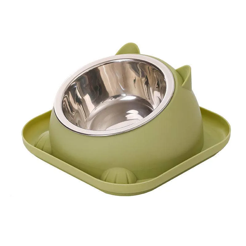 Tilted Anti-Ant Cat Bowl with Water Moat – Non-Slip Pet Bowl — wholesale Pet by the case