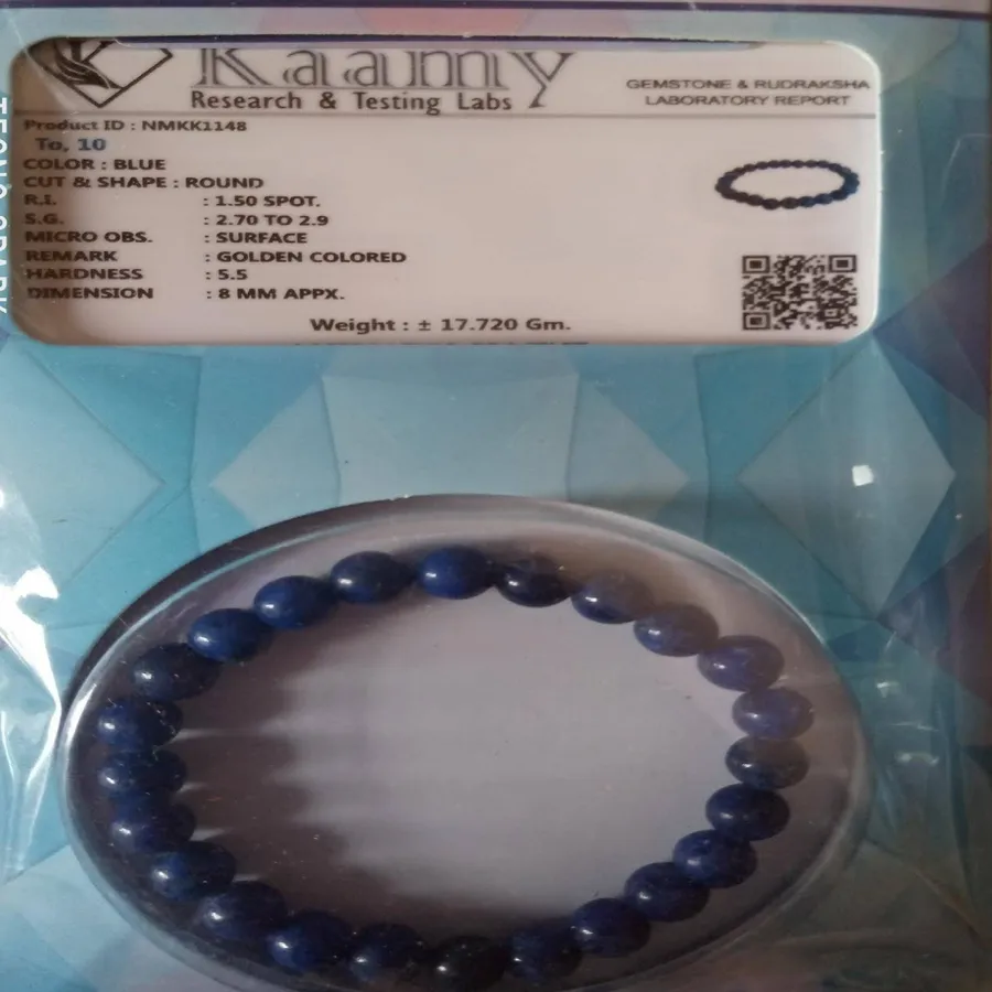 Wholesale Natural Dark Blue Agate 8mm Round Adjustable Bracelets (Sold by 3 PCS) — wholesale Apparel & Accessories by the case