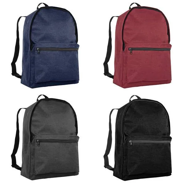 Unisex Travel Backpack - Boardwalk Heathered Daypack, Assorted — wholesale Bags & Backpacks by the case