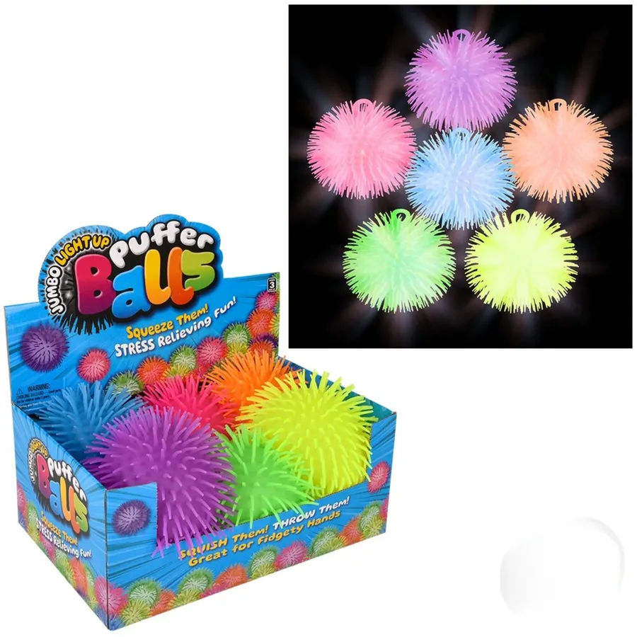 Jumbo Light-Up Puffer Ball Asorted — wholesale Toys & Games by the case