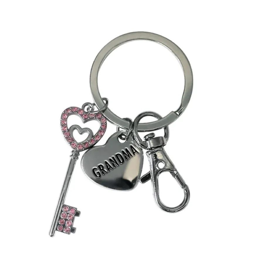 Grandma Key Heart Keychain In Bulk — wholesale Keychains & Charms by the case