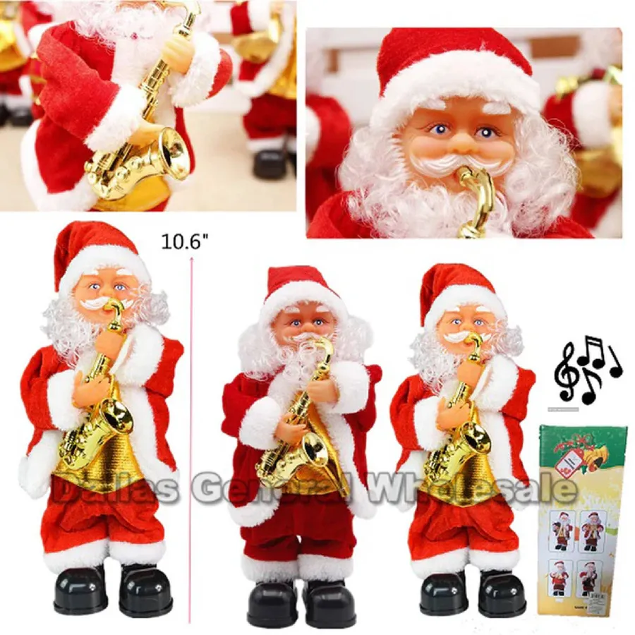 Santa Claus Playing Saxophone Rotating and Singing Christmas — wholesale Seasonal & Holiday by the case