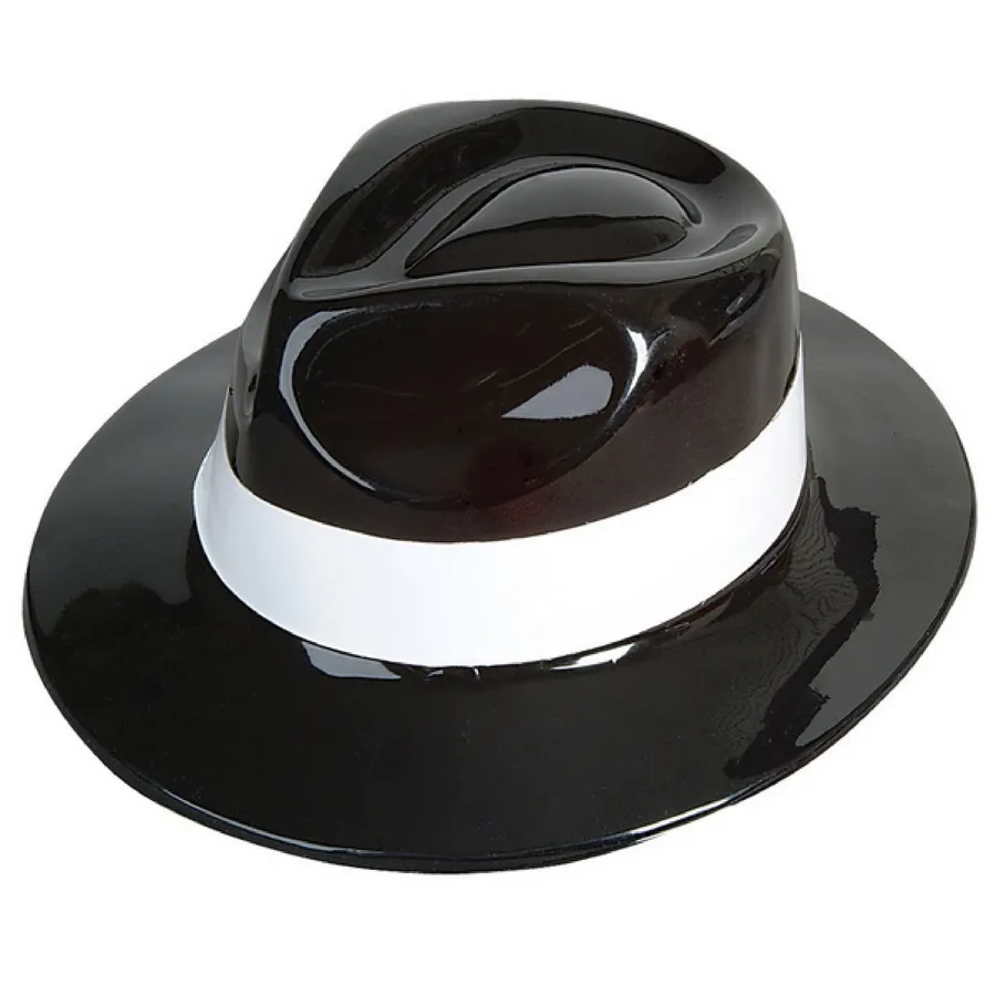 Black Gangster Hat With Band — wholesale Apparel & Accessories by the case