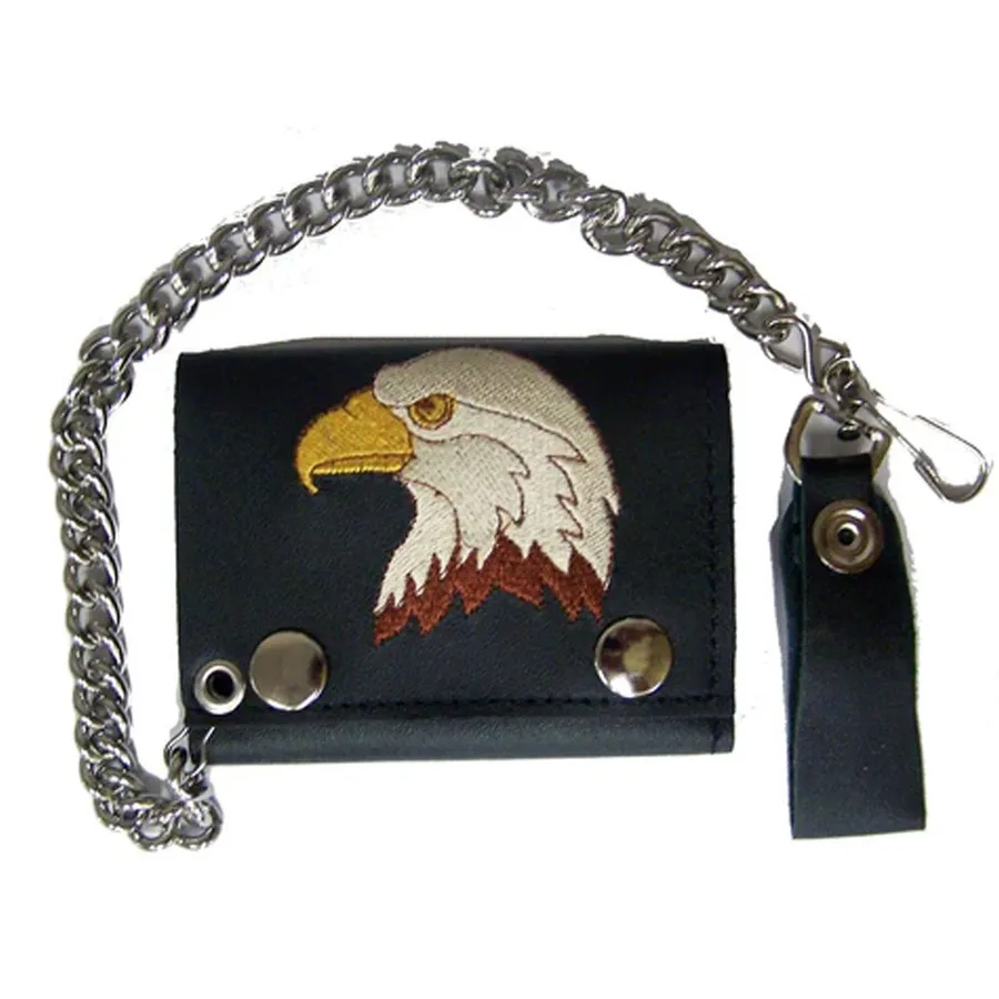 Trifold Leather Wallet With Chain — wholesale Bags & Backpacks by the case