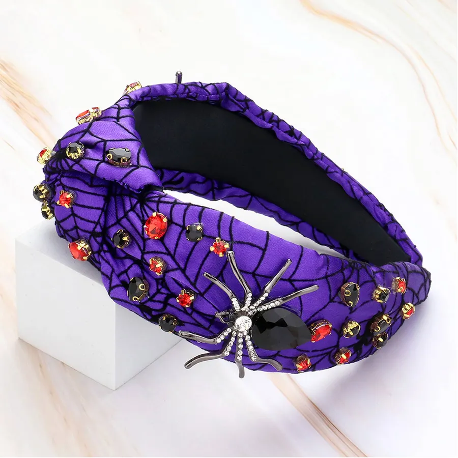 Metal Spider Pointed Stone Headband — wholesale Apparel & Accessories by the case