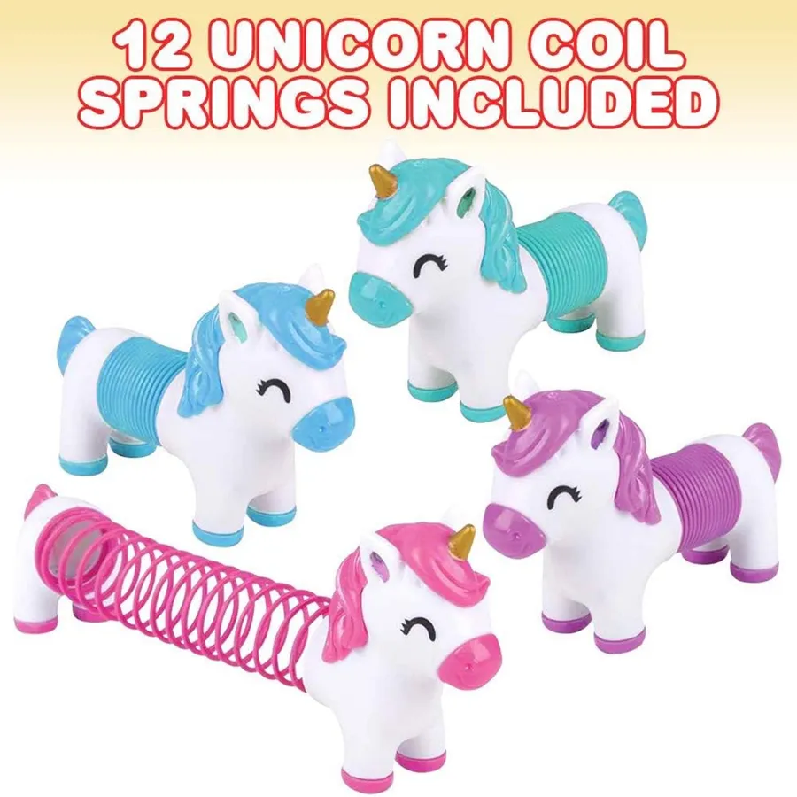 Fidget Sensory Toy - Rainbow Unicorn Stretchy Spring Kids Toys, Set of 12 — wholesale Fidgets & Sensory by the case