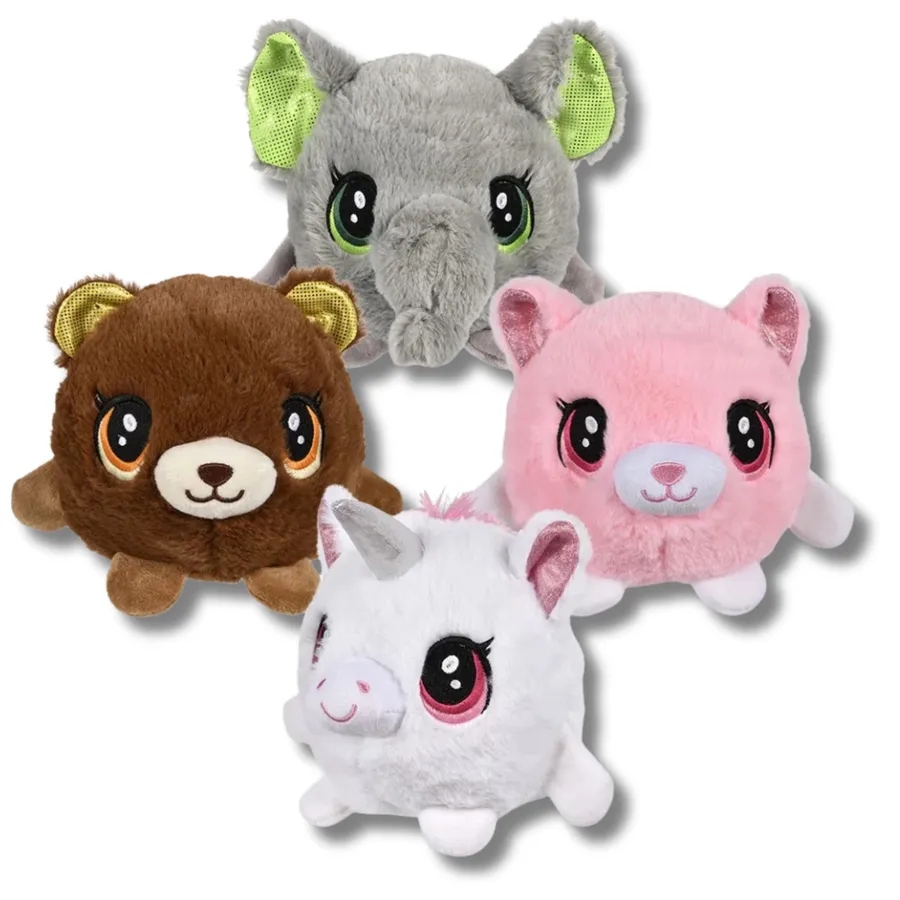 Round Plush Stuffed Animal Kids Toy - Assorted — wholesale Plush & Squishies by the case