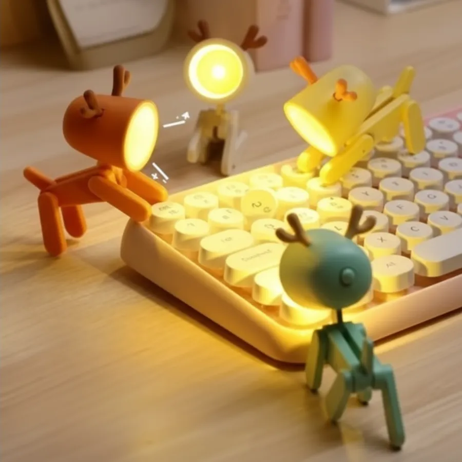 DIY Foldable LED Night Light – Cute Dog Deer Desk Lamp — wholesale Home & Décor by the case