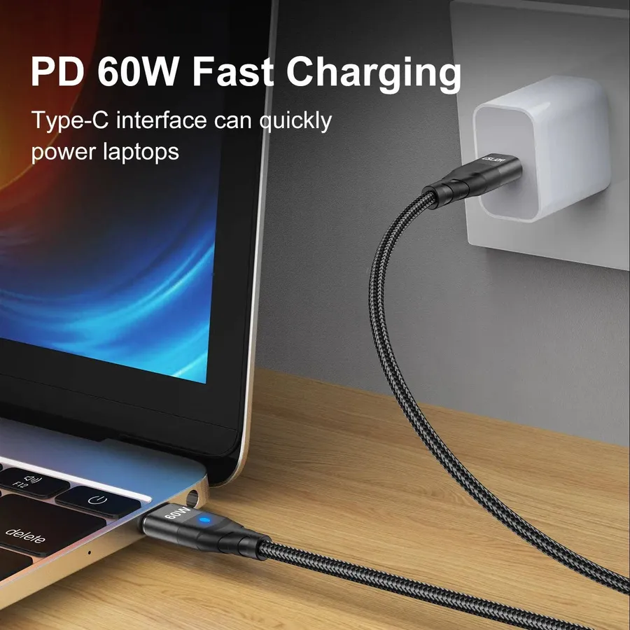 1607GG USLION PD 60W Magnetic Fast Charger Cable for iPhone 14 13 Pro Max Xiaomi 12 POCO USB C To Type C Data Charging W — wholesale Tech & Gadgets by the case