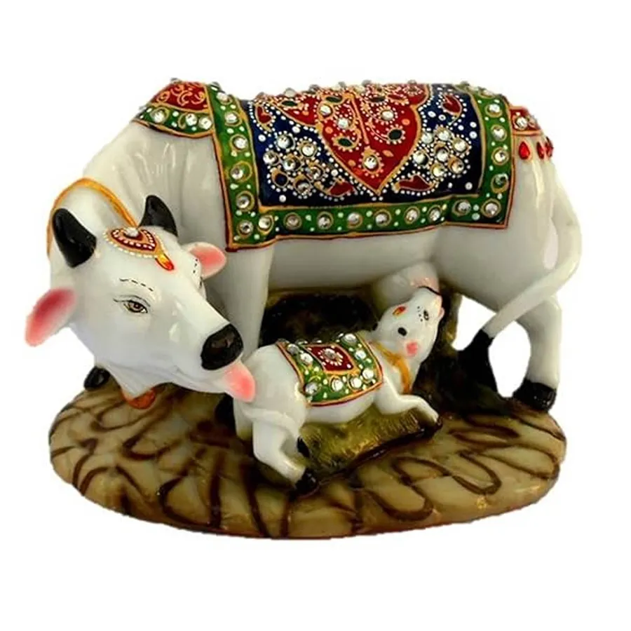 Handicrafts Cow & Calf Figurines for Home Decore — wholesale Home & Décor by the case