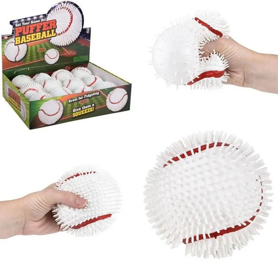 Puffer Baseball 5" Soft and Squeezy Stress Relief Easter — wholesale Fidgets & Sensory by the case