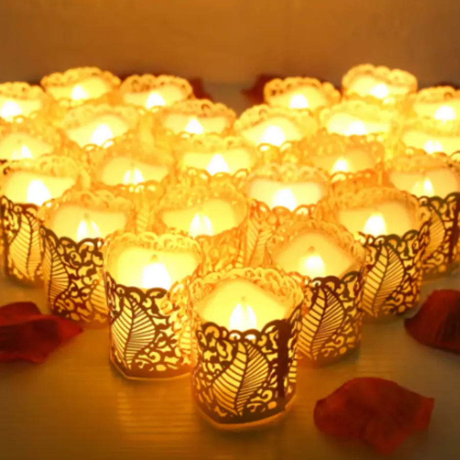 Flameless Tea Lights with Lampshades – Wedding & Christmas — wholesale Seasonal & Holiday by the case