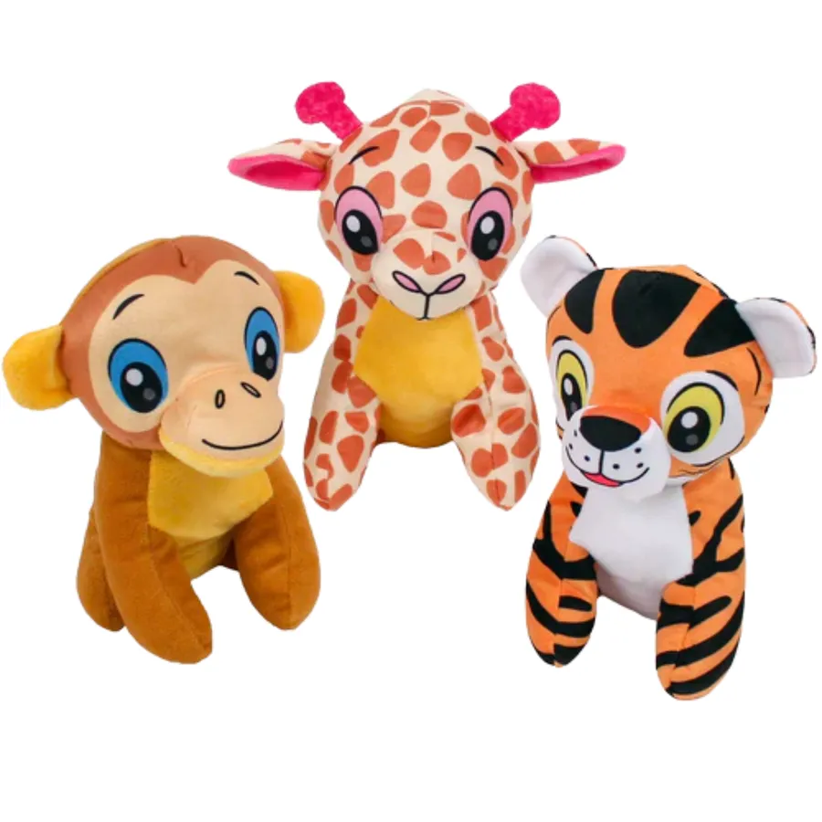 Monkey, Giraffe and Tiger Soft plush pillow — wholesale Plush & Squishies by the case