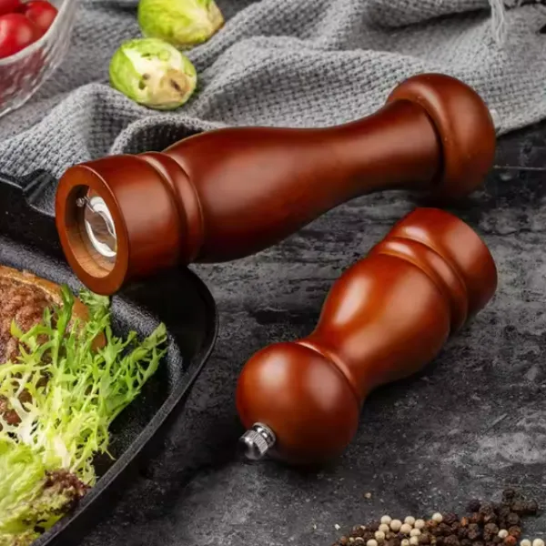 Gold Salt Pepper Shakers Ceramic Wood Grinder Mill Set — wholesale Toys & Games by the case