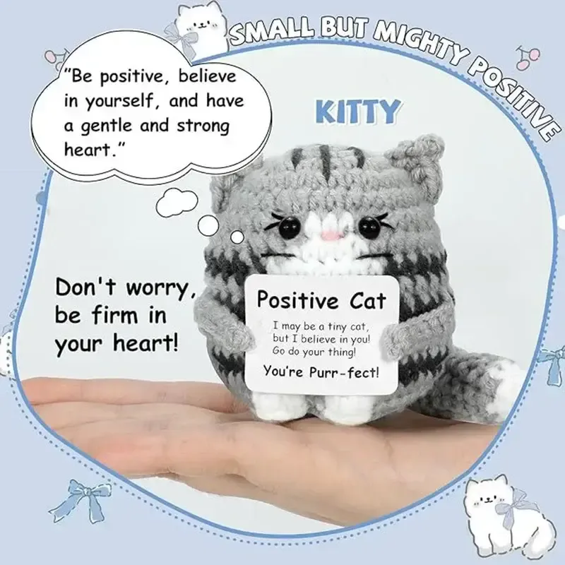 Mini Positive Crochet Animals Emotional Support Desk Decor — wholesale Home & Décor by the case
