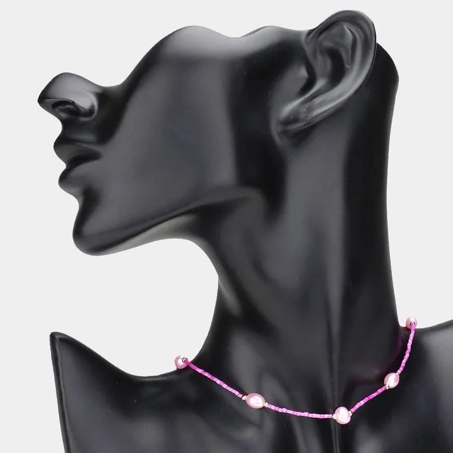Wholesale Fashionable Oval Pearl Beaded Necklace — wholesale Apparel & Accessories by the case