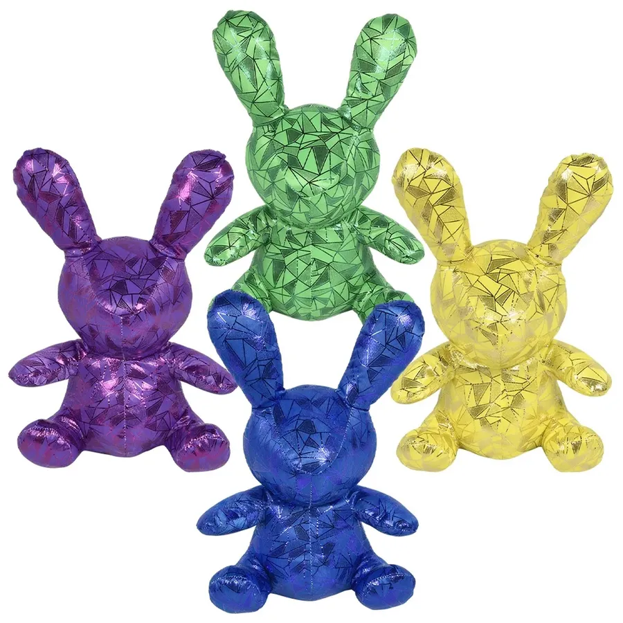 Geometric Themed Plush Bunny Kids Toy - Assorted — wholesale Plush & Squishies by the case