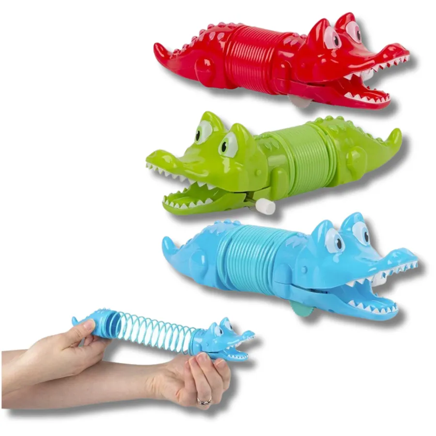 Wind Up Alligator Coil Spring Fidget Kids Toy- Assorted — wholesale Fidgets & Sensory by the case