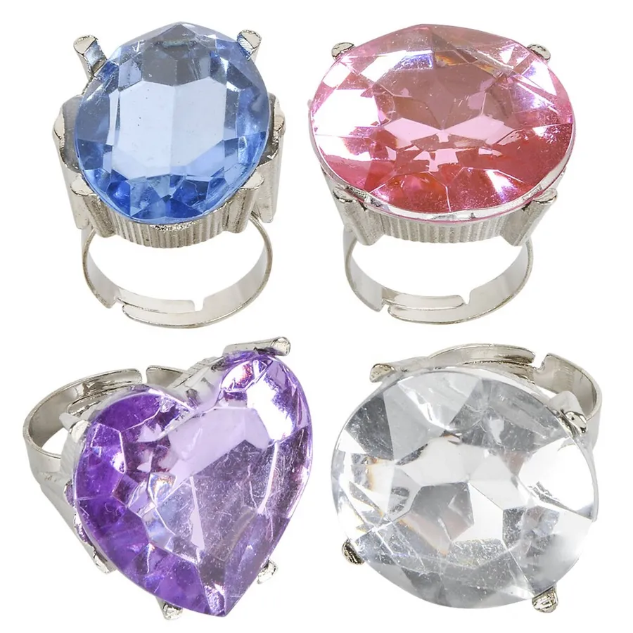 Giant Diamond Ring For Kids - Assorted — wholesale More Wholesale Goods by the case