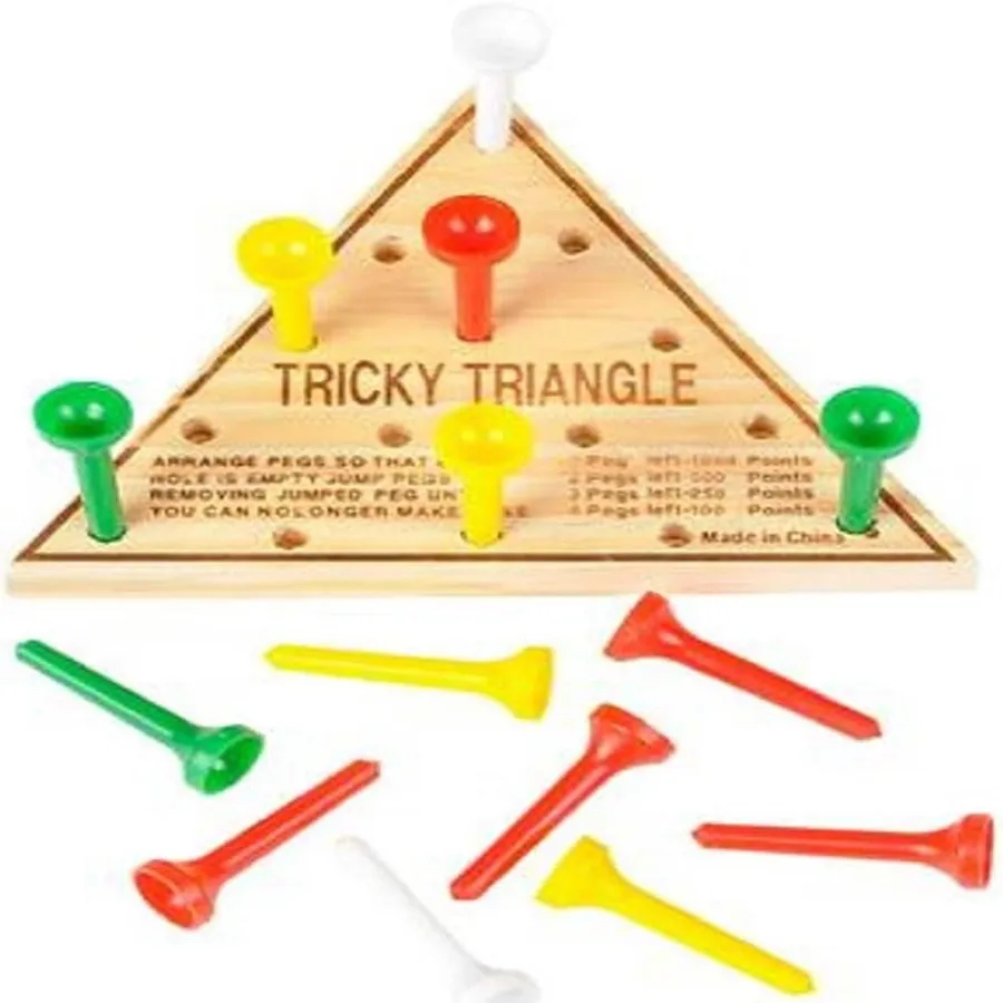 Wooden Triangle Game - Challenging Educa Keeraft Home Gifts — wholesale Toys & Games by the case